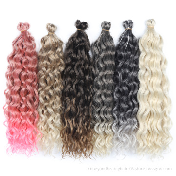 Ocean Wave Crochet Hair 24 Inch Hawaii Curl Braiding Hair Goddess Locs spiral curls Crochet Hair